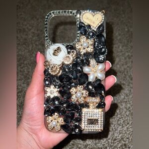 Luxurious Black and Gold Floral Phone Case